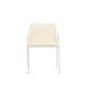 Chaise beige rembourrée en simili cuir