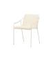 Chaise beige rembourrée en simili cuir