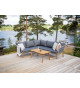 Salon de jardin d'angle avec table basse
