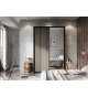 Armoire dressing noir et wengé
