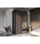 Armoire dressing noir et wengé
