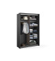 Armoire dressing noir et wengé