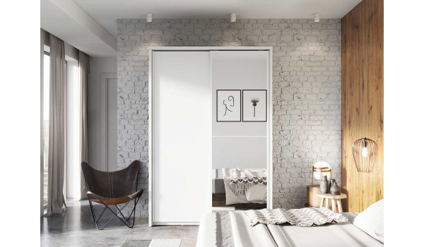 Armoire dressing noir et wengé