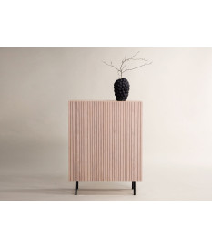 Buffet commode chêne blanchi et noir