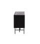 Buffet noir 150 cm façades rainurées