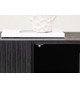Buffet noir 150 cm façades rainurées