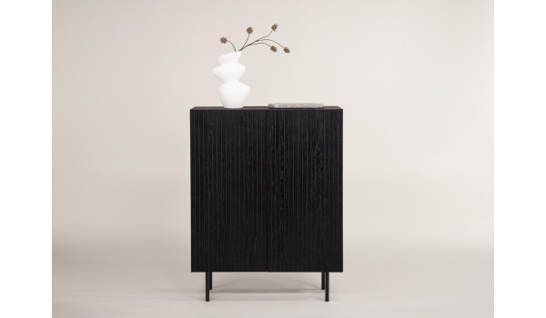 Commode moderne noir 80 cm