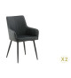Fauteuils en simili noir