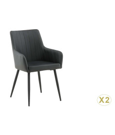 Fauteuils en simili noir