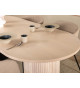 Table à manger moderne chêne blanchi