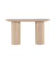 Console chêne blanchi et pieds cylindriques