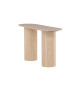 Console chêne blanchi et pieds cylindriques