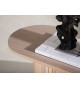 Console chêne blanchi et pieds cylindriques