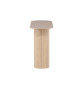 Console chêne blanchi et pieds cylindriques