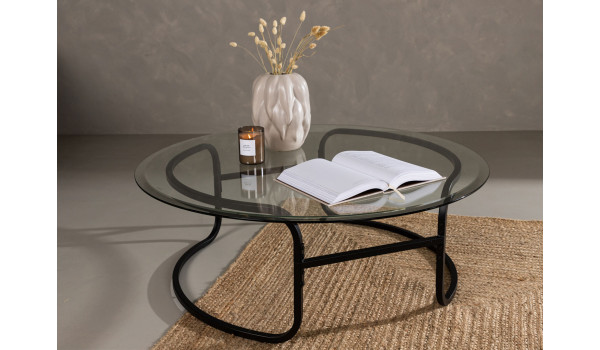 Table basse ronde en verre