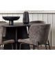 Chaises en tissu bouclé et métal noir