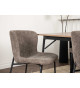 Chaises en tissu bouclé et métal noir