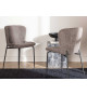 Chaises en tissu bouclé et métal noir
