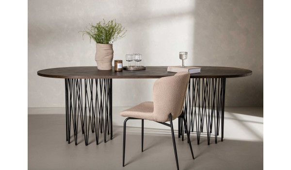Table de repas ovale 220 cm