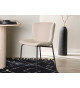 Chaises en tissu bouclé beige