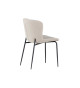 Chaises en tissu bouclé beige