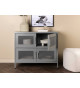 Meuble commode métal gris 90 cm