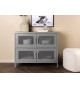 Meuble commode métal gris 90 cm