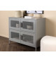 Meuble commode métal gris 90 cm