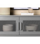 Meuble commode métal gris 90 cm