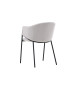 Fauteuils velours gris et métal noir