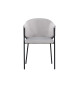 Fauteuils velours gris et métal noir