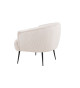 Fauteuil en velours côtelé beige