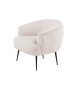Fauteuil en velours côtelé beige