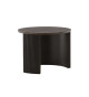 Table d'appoint ronde couleur bois moka