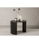 Table d'appoint ronde couleur bois moka
