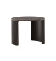 Table d'appoint ronde couleur bois moka