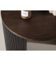 Table d'appoint ronde couleur bois moka