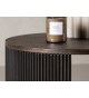 Table d'appoint ronde couleur bois moka