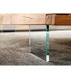 Lit design en bois massif et pieds en verre