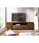 Meuble TV 180 cm bois de hêtre foncé