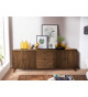 Buffet salle à manger bois foncé 220 cm