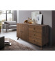 Buffet bois foncé 140 cm 2 portes et 3 tiroirs
