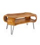 Table basse organique en bois massif