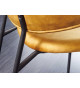 Chaises velours jaune moutarde et métal noir