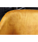 Chaises velours jaune moutarde et métal noir