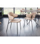 Chaises velours champagne et métal noir