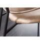 Chaises velours champagne et métal noir