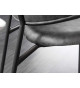 Chaises velours gris foncé et métal noir