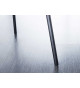 Chaises velours gris foncé et métal noir