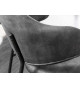 Chaises velours gris foncé et métal noir